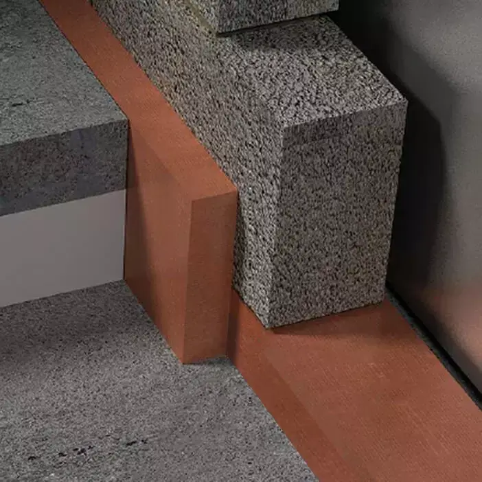 Foundation wall detail incorporating Armatherm thermal breaks