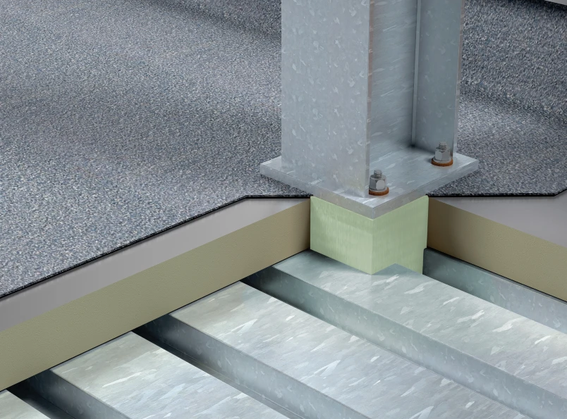 Featured parapet roof penetration image highlighting thermal break application
