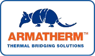 The Armatherm Armadillo logo below it the text reads Armatherm thermal Bridging Solutions.