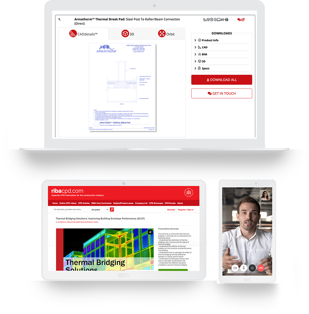 Armatherm product mockup featuring insulation material application