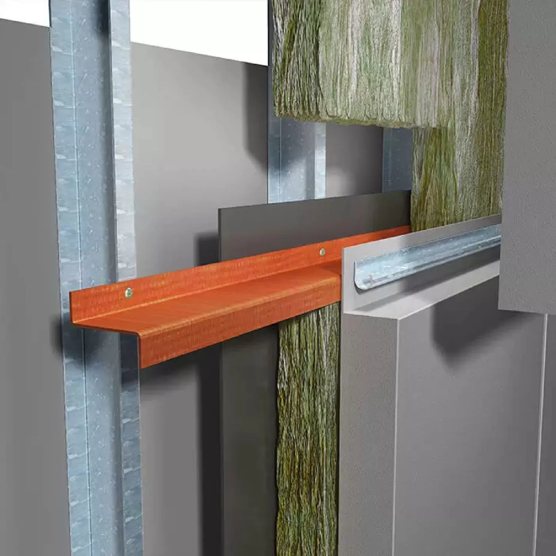 Armatherm Z-Girt thermal break product with close-up detail
